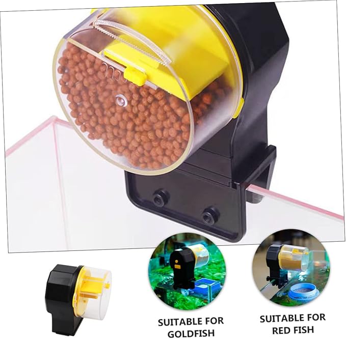 1set Automatic Fish Feeder for Aquarium with Timer Battery Operated and Design for Feeding for and Pet Fish