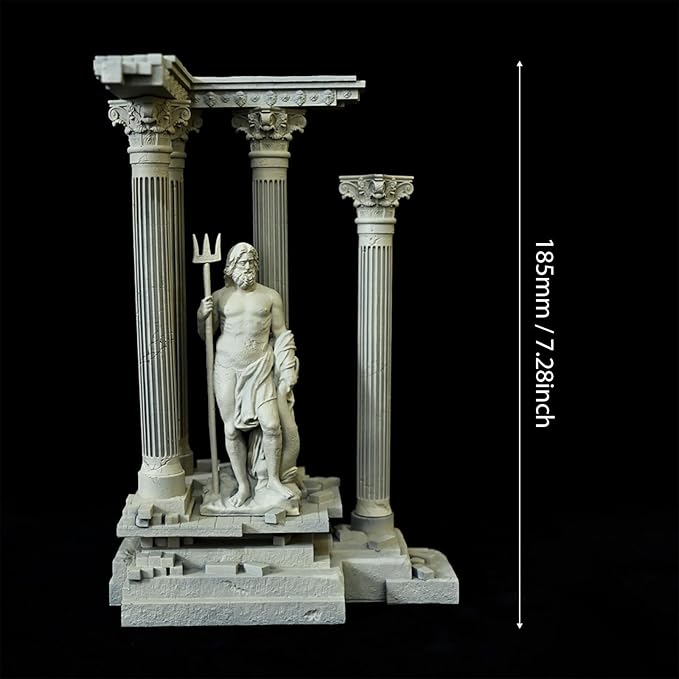 Baoblaze Roman Column Decoration Realistic Resin Aquarium Decor Fish Tank Accessories Landscape Decoration Roman Pillar Decor 18.5cm, Set C