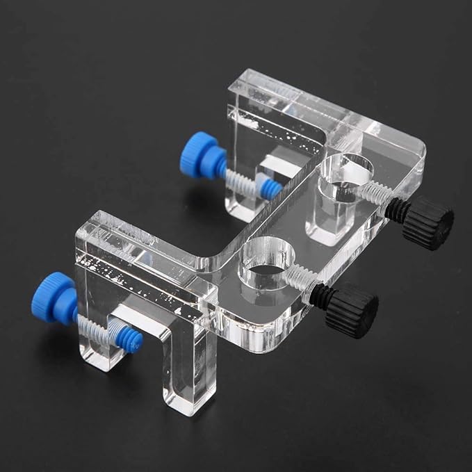 Cyrank Aquarium Water Pipe Holder, Acrylic Fish Jar Aquarium Probe Hose Holder Water Tube Clamp Fixed Clip Outflow Inflow Pipe