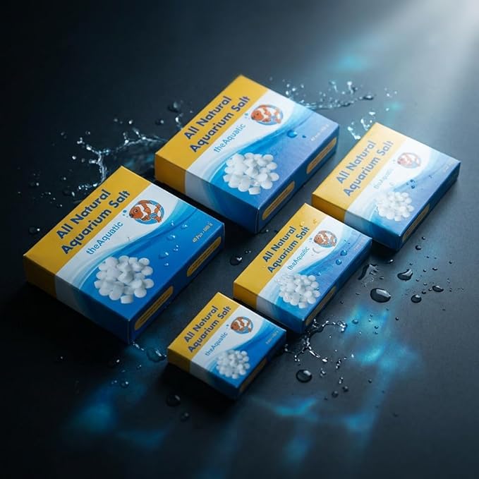 Premium Aquarium Salt, Aquarium Salt Freshwater Tablets for Aquarium Water Treatments Essential Supplies (40 Tablets)