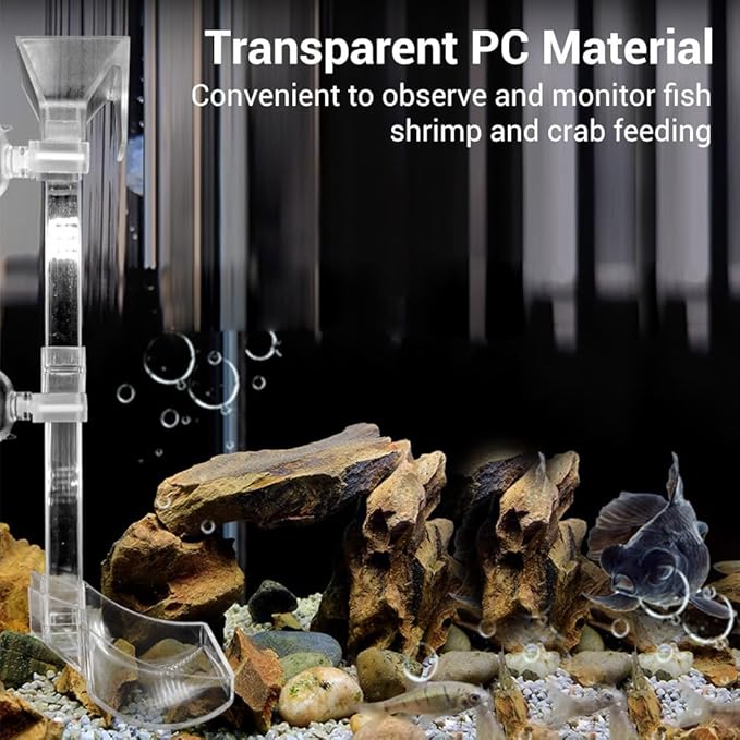 Shrimp Feeding Dish Set,Assembled Fish Shrimp Feeder Tube with Feeding Ring,Cleaning Brush for Fish Tank Fish Shrimp Crab