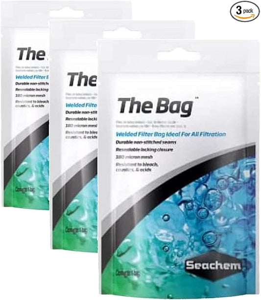 Seachem The Bag Filter Media Bag 13 x 25.5 cm (5" x 9.5") (Pack of 3)