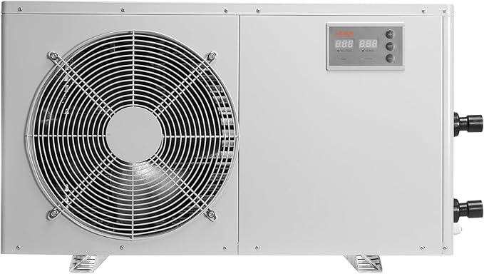 VEVOR Aquarium Chiller 500 Gallon, 1-1/2 HP Water Chiller for Hydroponics, Fast Cooling for Fish Tank,Axolotl,Coral Reef,Quiet Refrigeration Compressor, Titanium Evaporator,Complete Fittings