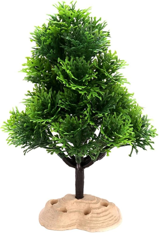 1pc Lifelike Christmas Tree Aquatic Plants for Fish Tank Decor Aquarium Landscaping Vivid Fake Water Plants for Home Desktop Aquarium Decoration
