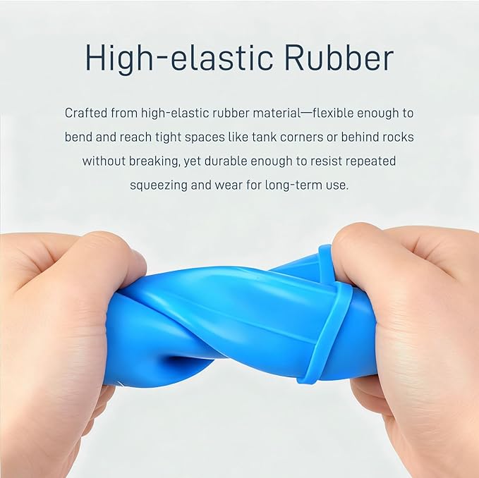 Aquarium Feeder Pipette with Dual Scale & Safe Rubber Tip, Multi-Function Fish Tank Siphon for Cleaning, Feeding and Water Changing - 11.42 Inch