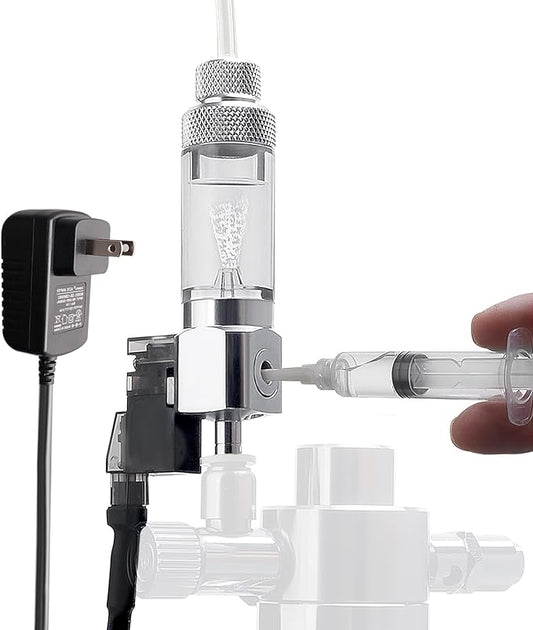 CO2 Bubble Counter with Solenoid Valve and Check Valve for CO2 Generator Water-Filled Version