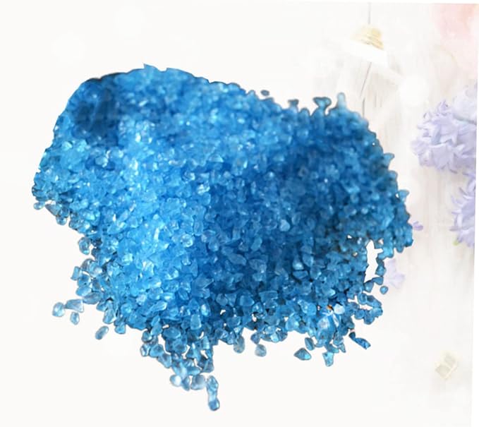 500G Light Blue Polished Decorative Stone for Fish Tank Aquarium Natural Sand Gravel for Aquascaping Terrariums and Floral Arrangements Safe and Aesthetic