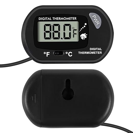 Aquarium Thermometer, Fish Tank Thermometer, Water Thermometer with 3.3ft Cord Fahrenheit/Celsius(℉/℃) for Vehicle Reptile Terrarium Fish Tank Refrigerator (3pcs)