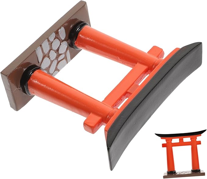 UKCOCO Miniature Shinto Gate Garden Decor Japanese Style Fish Tank Ornament Zen Micro Landscape Prop for Aquarium and Sand Table Decoration