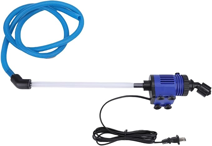 Electric Aquarium Gravel Cleaner Fish Tank Vacuum Water Changer with High Efficiency Filtering for Cleaning Fish Waste Washing Sand (US Plug 110V)