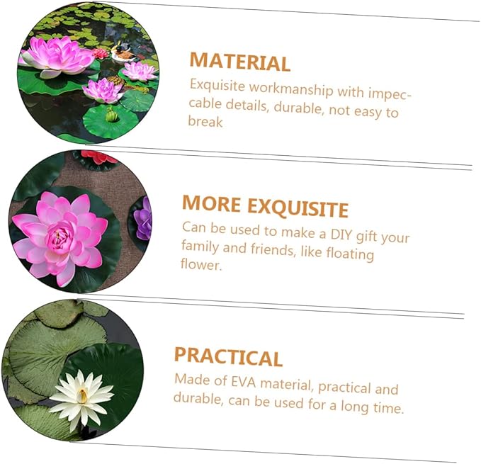 DOITOOL Pool Fish Tank Simulated Lotus Leaves Floating Lotus Leaf Fake s Leaf Ornament Aquarium s Leaves Fake Plant Decor Fishpond s Floating Pond Decor Photo Props