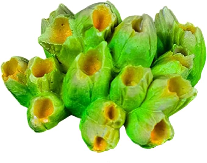 Resin Coral Plant Decorations Artificial Ornament Decor Resin Yellow Green Coral Reef Decoration Accessories for Betta Fish Tank Aquarium Landscape,1 Pcs SH1542