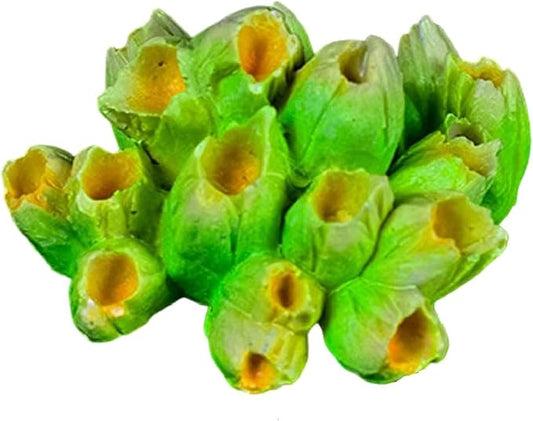 Resin Coral Plant Decorations Artificial Ornament Decor Resin Yellow Green Coral Reef Decoration Accessories for Betta Fish Tank Aquarium Landscape,1 Pcs SH1542
