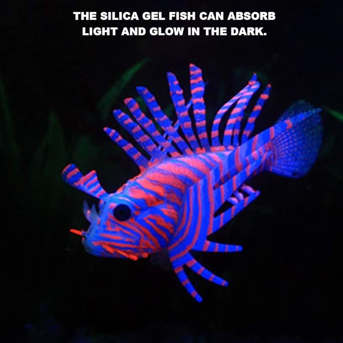 Estink Simulation Fish Aquarium Landscaping Decoration Very Suitable for Fish Decoration Environmentally Friendly Materials, no Water Pollution(Red Blue)