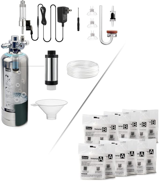 Aquarium CO2 Generator + CO2 Raw Materials A B
