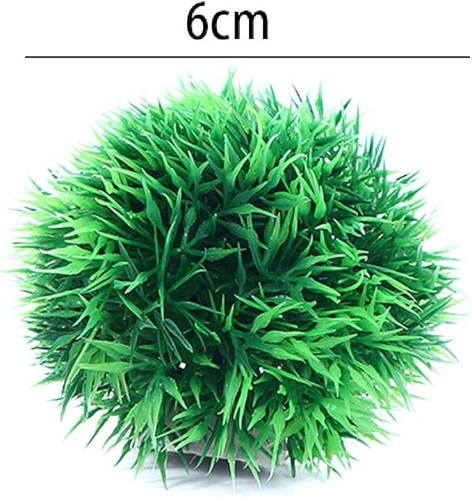 Artificial Aquatic Plastic Plants Aquarium Decorations, Artificial Seaweed Ball Fish Tank Ornament Decor, Fish Tank Decorations Home Décor (red)
