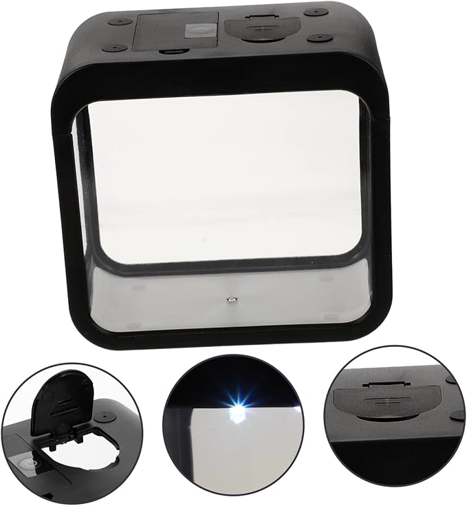 Mipcase DIY Micro Landscape Aquarium Betta Fish Tank Kit with Plant Hydroponic Box Small Reptile Tank Desktop with Lighting