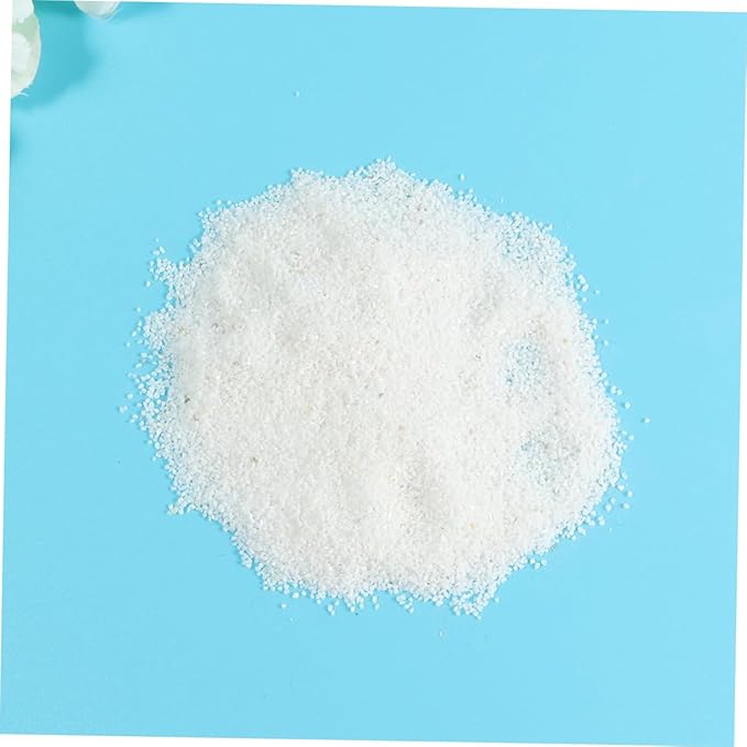 VANZACK 500g Pure White Natural Quartz Sand for Fish Tank Decor Aquarium Bottom Gravel