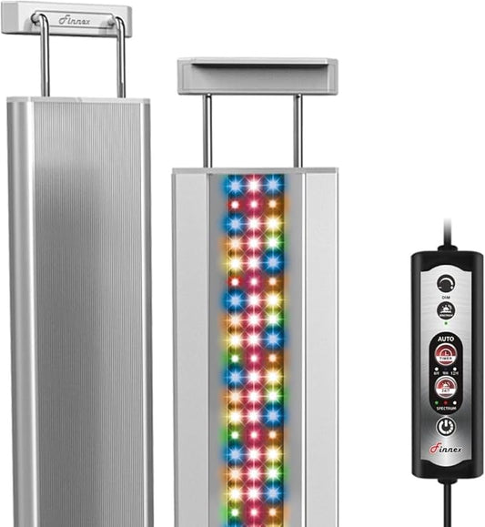 Finnex Vivid+ 3.0 Aquarium LED, Color Boosting RGB Spectrum, Pure Color Blend No White LEDs, 24/7 Lunar+ Cycle, Dimmable, High PAR, Programmable Timer, Planted & Fish Tank Light