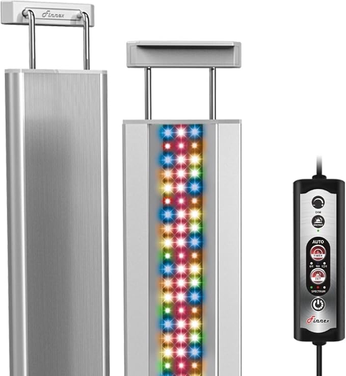 Finnex Vivid+ 3.0 Aquarium LED, Color Boosting RGB Spectrum, Pure Color Blend No White LEDs, 24/7 Lunar+ Cycle, Dimmable, High PAR, Programmable Timer, Planted & Fish Tank Light
