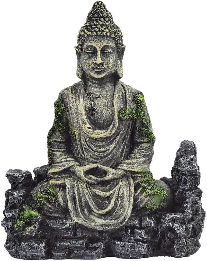 OMEM Fish Tank Decorations Buddha Statue Aquarium Ornaments