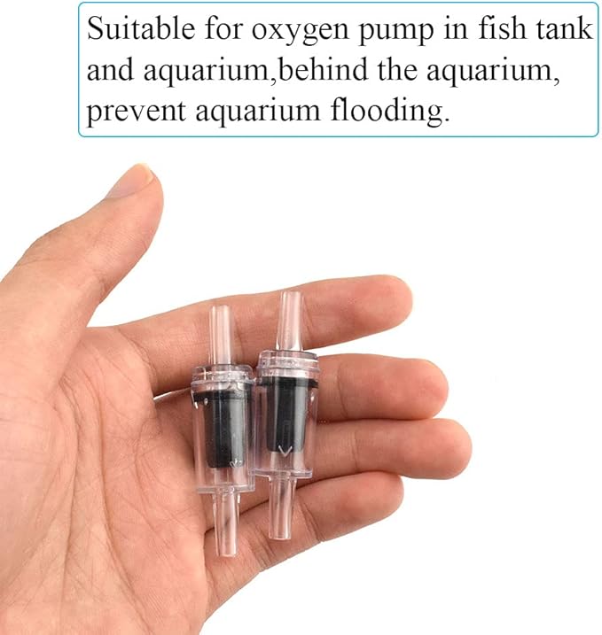 Air Pump Check Valves 4mm One Way for Aquarium Fish Tank Pump No Backflow Water Prevent Siphon Flood No Noise Fit Line Tube Hose Red Black Clear Plastic 16Pcs