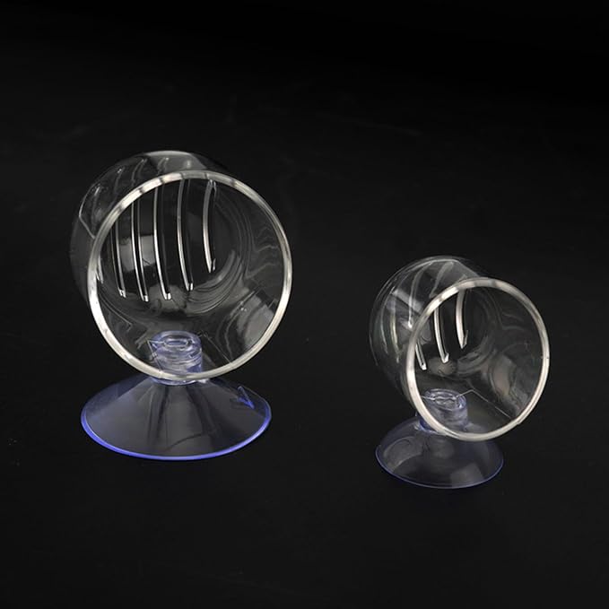 Pack of 10 Aquariums Plant Holder Suction Cup Designs Acrylic Feeding Bowl for Shrimp and Small Fish Feeding