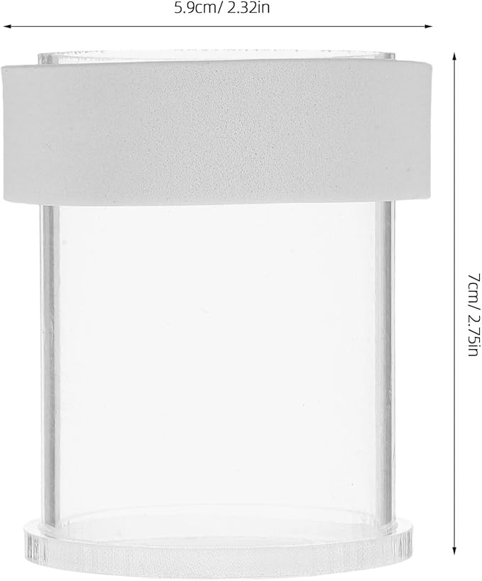 Angoily Aquarium Fish Feeder Floating Feeding Ring Semi-Automatic Shrimp Feeder White Large Fish Tank Accessory for Guppy