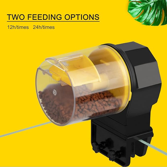 Automatic Fish Feeder for Aquarium Poison Proof and Precision Feeding Betta Vacation Feeder, USB Rechargeable Auto Fish Food Dispenser (Blue)