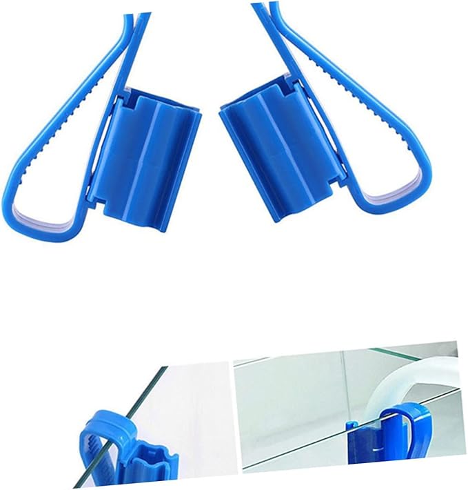 Mipcase 2pcs Plastic Fish Tank Aquarium Bucket Hose Holder Clip Bucket for Fish Tank Cleaning Aquarium Filtration Hose Clip Fish Tank Clean Pump Fixing Clamp Aquarium Filtration Hose Clamp