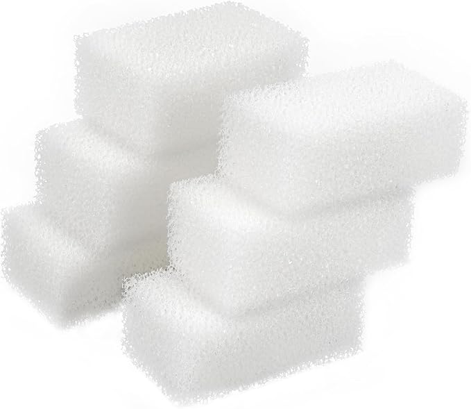 AQUANEAT 6-Pack Replacement Filter Sponge Pads, Aquarium Foam Insert Compatible with AquaClear 30, Fish Tank Filter Media