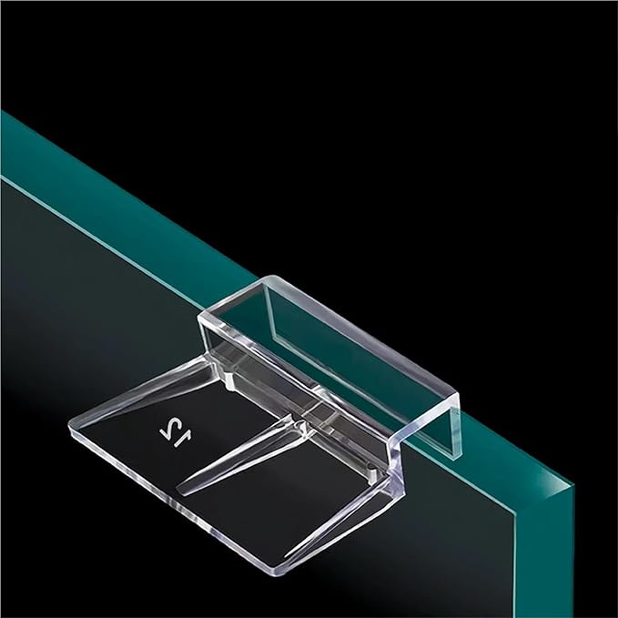 Aquarium lid Clips 20Pcs 5-12mm Acrylic Fish Tank Lid Cover Support Holder Bracket Clip Aquarium Top Cover Bracket Aquarium Cap Support Rack(8mm)