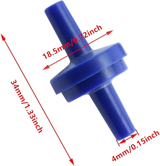 XMHF 10 Pcs Plastic Aquarium Non-Return Air Pump Check Valve Blue for Fish Tank
