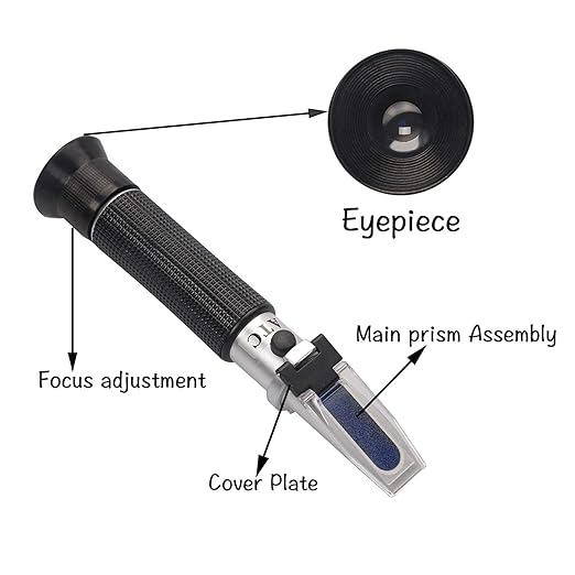 Premium Salinity Refractometer with Automatic Temperature Compensation for Saltwater, Aquarium, Marine Reef Tank Testing - Dual Scale (0-100ppt & 1.000 to 1.070 S.G.)