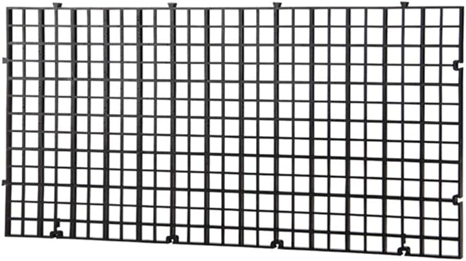 POPETPOP 4 Pcs Aquarium Divider Tray - Grid Isolate Board Divider Fish Tank Bottom Grid Egg Crate with 8 Pcs Sucker Clip - Black