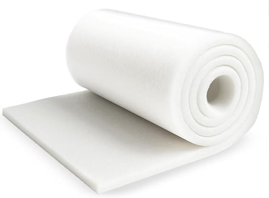 SunGrow Aquarium Crystal Clear Filter Floss - for Fish Tank, Koi Pond Filter Pad - Water Filter Media Roll. 1" Thick, 12" Wide x 70" Length