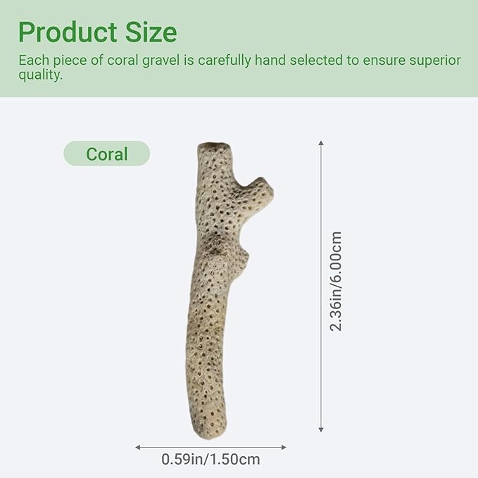 1.1lb/500g Crushed Coral, Natural Fish Tank Crushed Coral, Crushed Coral Filter for Freshwater Aquarium Ph Aquarium Bio Filter Media Bag Reusable Aquarium Filter