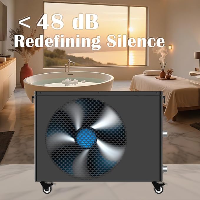 Hi-Q 1HP Cold Plunge Chiller and Heater All-in-One, Smart Ice Bath Machine with App Control & Integrated Pump, Portable Indoor/Outdoor Water Cooler with Wheels for Recovery Tub, Includes 4 Filters