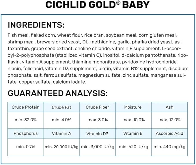Hikari Cichlid Gold Floating Baby Pellets for Pets, 8.8-Ounce