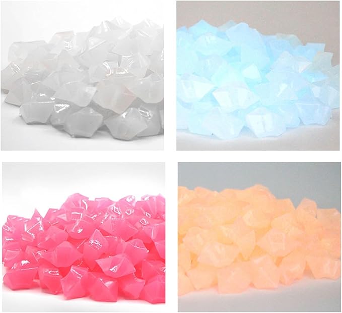 300pcs Luminous Stones 14mm Fish Tanks Artificial Stone Aquarium Decoration For Indoor Outdoor Garden Yard Decor Luminous Stones For Garden, Yellow