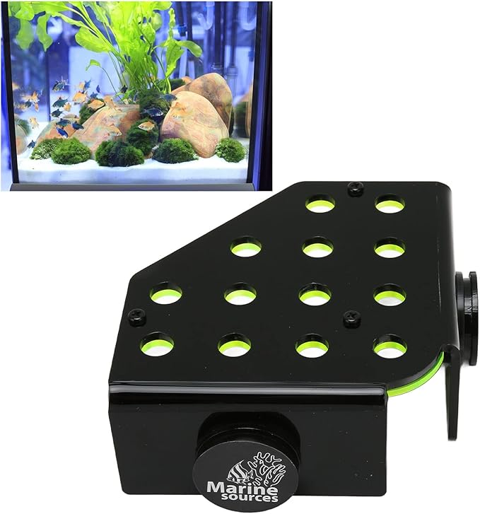 Coral Frag Rack, Magnetic Frag Coral Rack Fluorescent Green Safe Stable 13 Holes Acrylic Coral Rack with Magnetic Suction Aquarium Spare Parts for Saltwater Aquarium, Live Coral, Household Fish Tanks