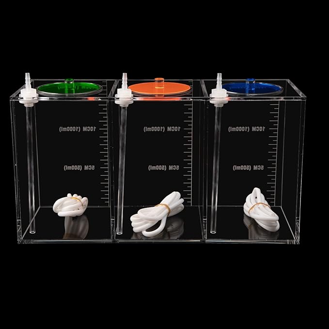 Aquarium Choice dosing Container dosing Liquid Container Storage Bucket Dosing Pump Reservoir Container with Three Separate Storage Rooms