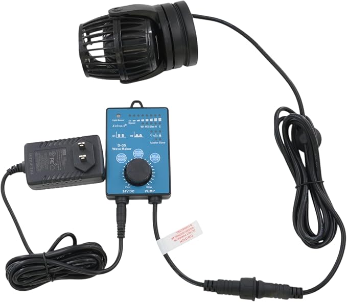 Jebao SW-15 Wave Maker Flow Pump with Controller for Marine Reef Aquarium, 317GPH to 3434GPH