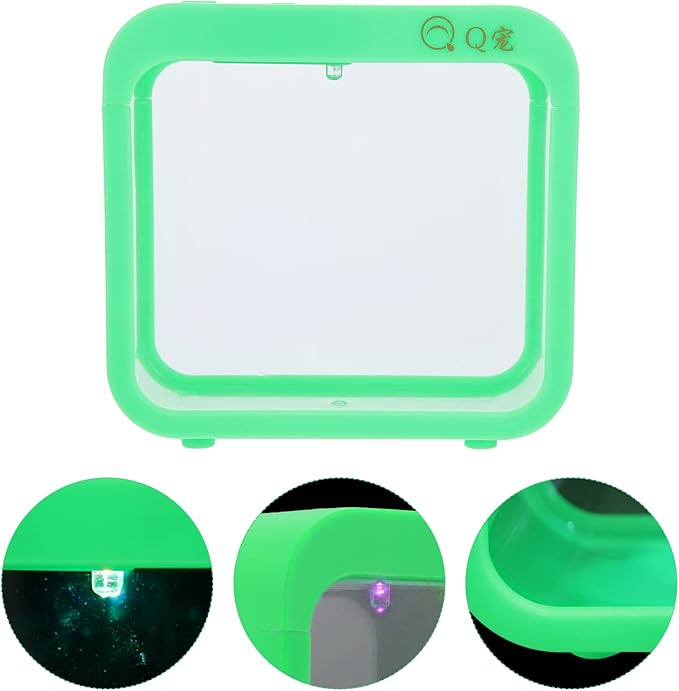 POPETPOP Betta Fish Tank with Detachable Design and Led Light Creative Small Aquarium for Fish Shrimp and Turtles for Home Decor and Breeding