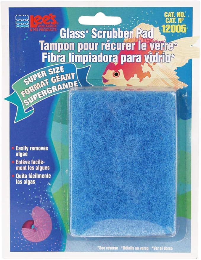 Lee's Pet Products ALE12005 Coarse Glass Algae Scrubber Pad for Aquarium