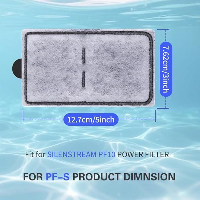 18 Packs PF-S Aquarium Replacement Filter Cartridges Compatible with Top Fin Silenstream PF10 Power Filters Fish Tank Filter Cartridge Vrynthra