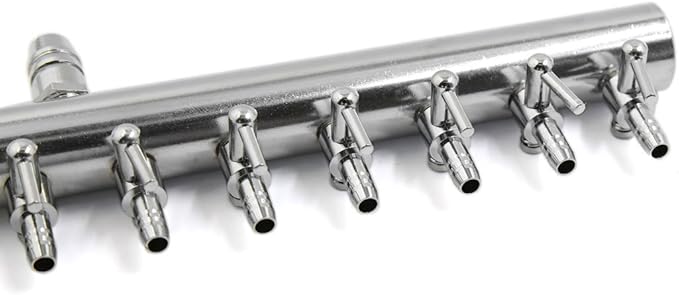 uxcell Stainless Steel 12 Ways Air Flow Splitter Lever Control Valve for Aquarium