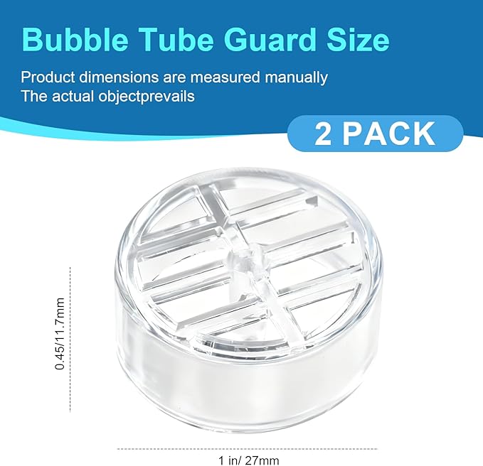 Bubble Tube Guard for biOrb Aquarium, Acrylic Cover Aquariums Prevents Objects, Fish, Snails, Shrimp Out of Filter for Safe and Clean Tank -2PCS