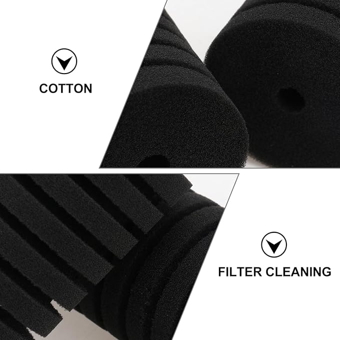 ULTECHNOVO Sponge Filters Replacement, 4pcs Replacement Sponges for Aquarium Fish Tank Foam Filter