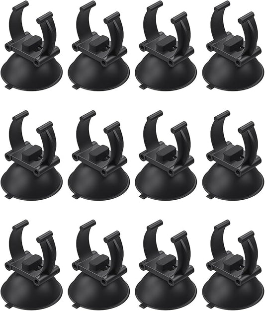 Pawfly Aquarium Heater Suction Cups Fish Tank Tube Light Sucker Holders 1.1 Inch Fixing Clips for Large Aquarium Heating Rod and Submersible Light (Not for Airline Tubing), 12 Pack